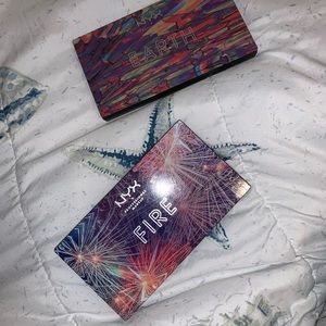 NYX cosmetics fire and earth palettes